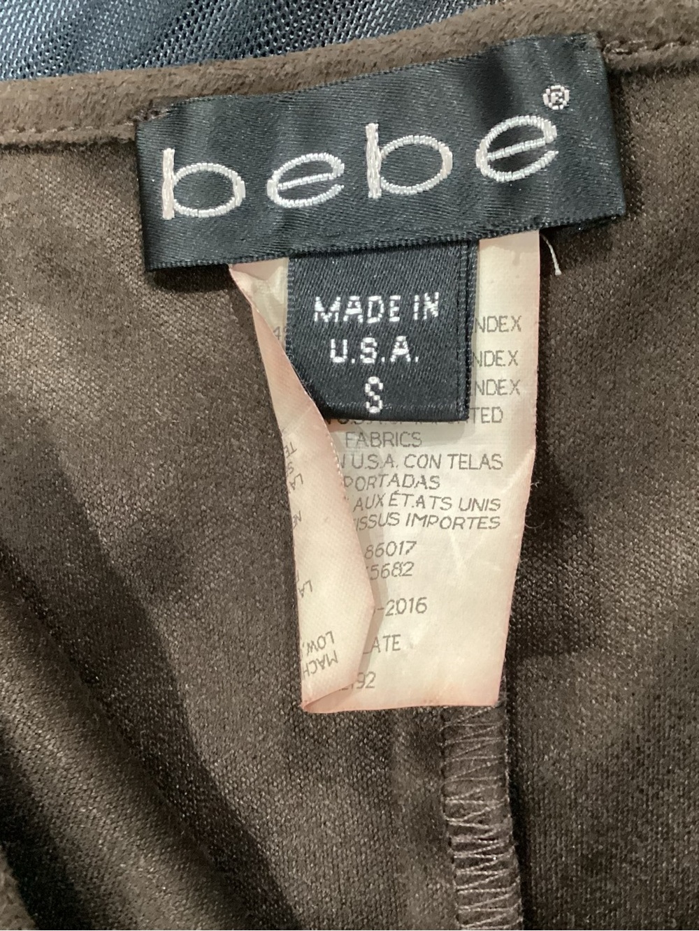 bebe Brown Fringe Suede-Look Tank Top with Concho Accent - Like New - Size S - Picture 4 of 4
